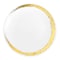 Smarty Had A Party 7.5" White with Gold Moonlight Round Disposable Plastic Appetizer/Salad Plates (120 Plates), 120PK 967WHG-CASE - alternate 6